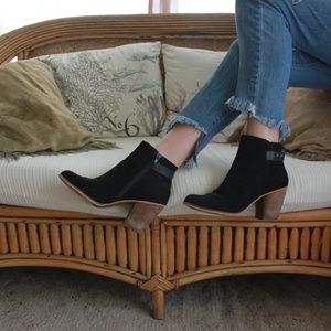 Black Suede Ankle Booties
